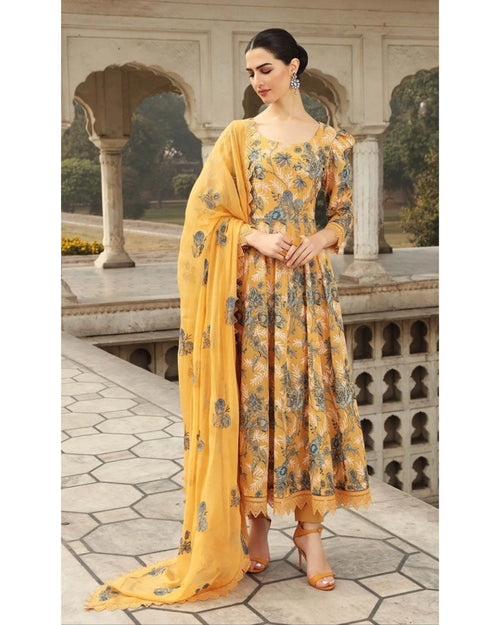 BAREEZA LINEN UNSTITCHED EMB 3PC - City Cloth House