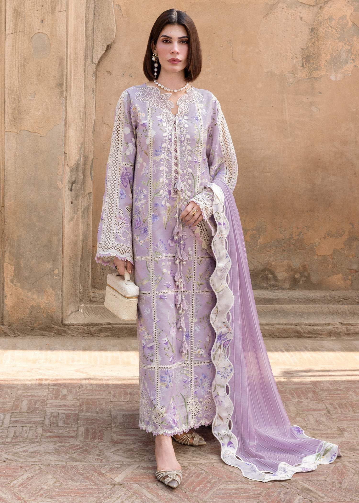 Lavender | Emb Unstitched Lawn 3pc
