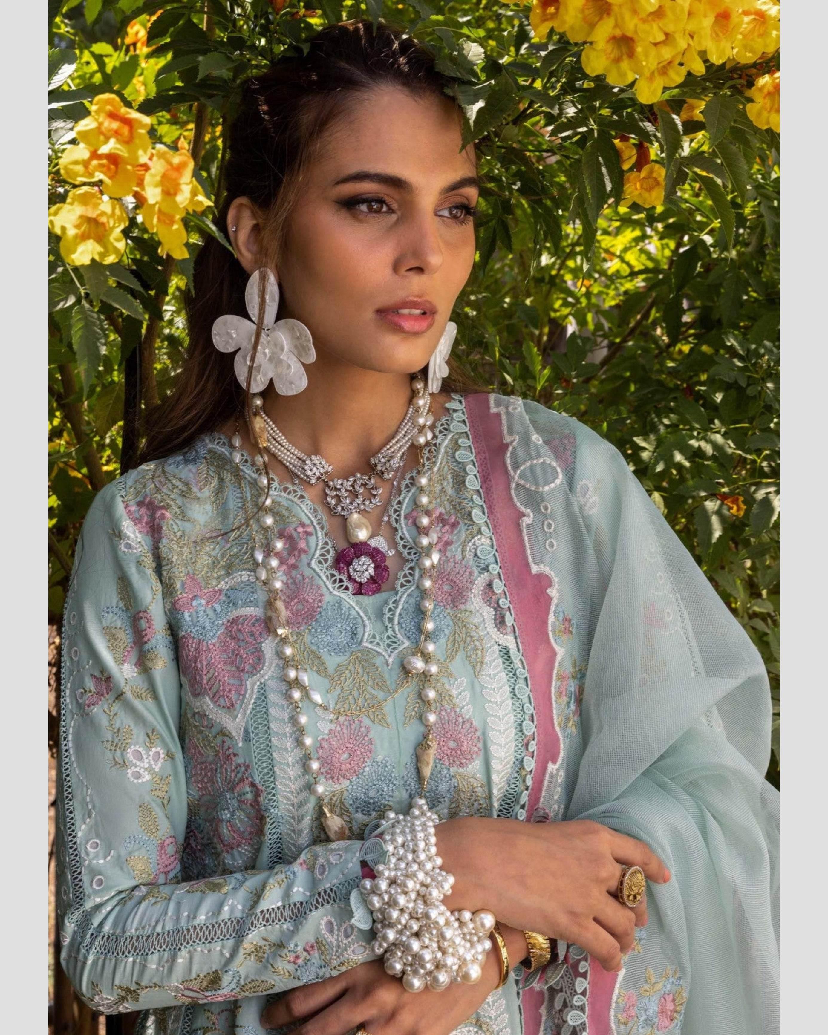 SAIRA*SHAKIRA LAWN UNSTITCHED EMB 3PC DILARA-A - City Cloth House