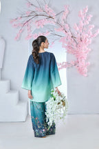 Cyanic | Printed Unstitched Shamoz silk 3pc
