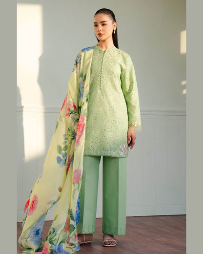 ZARA SHAHJAHAN LAWN UNSTITCHED EMB 3PC - City Cloth House