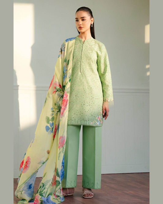 ZARA SHAHJAHAN LAWN UNSTITCHED EMB 3PC - City Cloth House