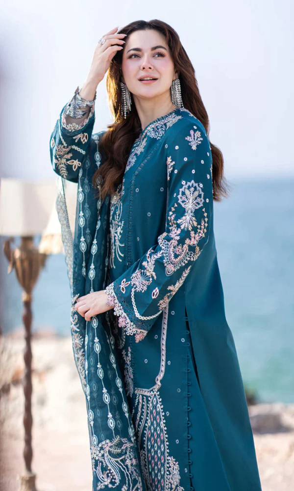 QALAMKAR LAWN PREMIUM UNSTITCHED EMB 3PC