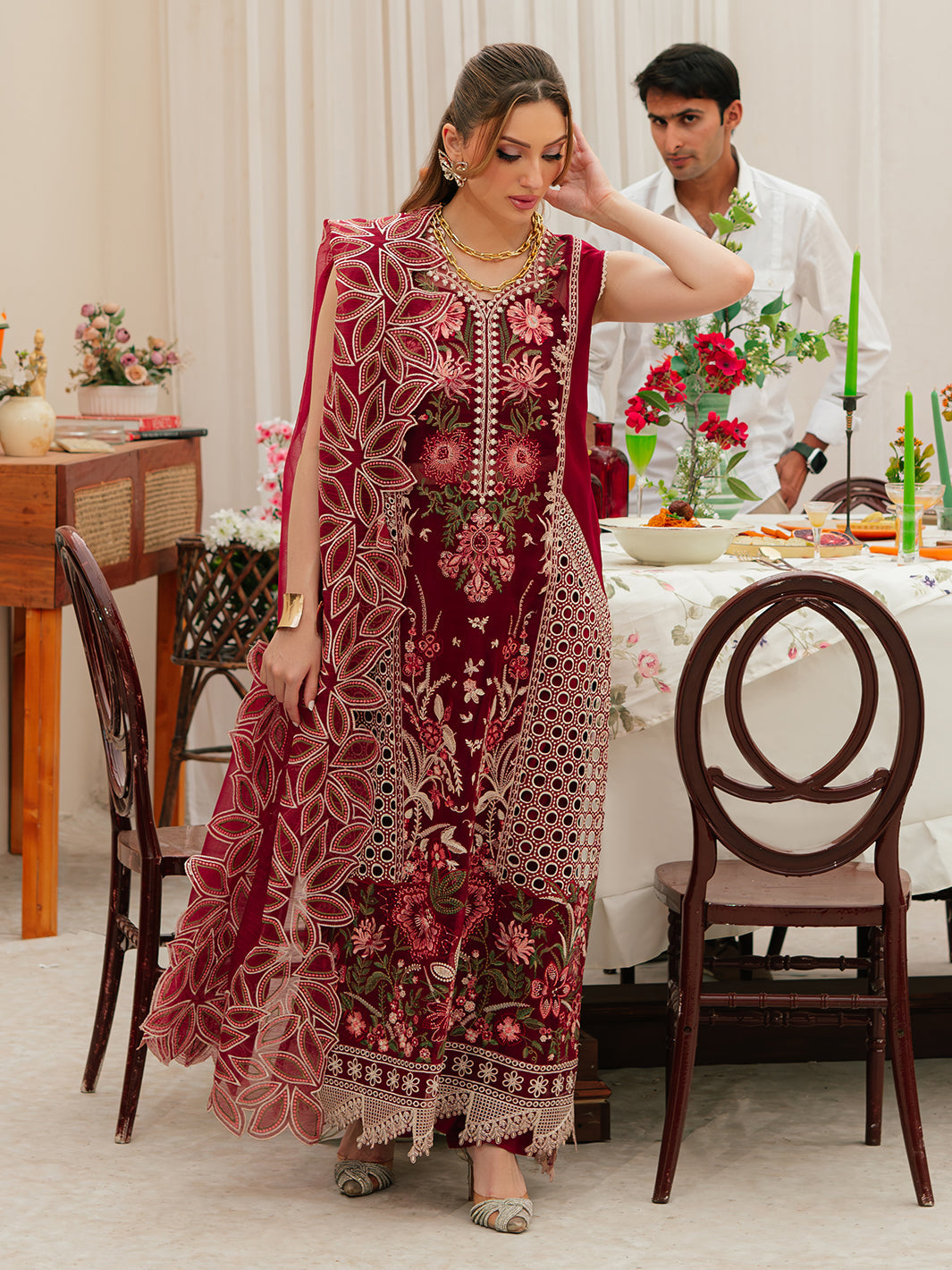 Gulnar | Emb Unstitched Dhanak 3pc