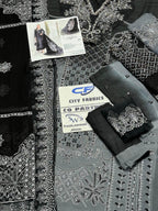 MARIA.B CHIFFON UNSTITCHED EMB SUIT - City Cloth House