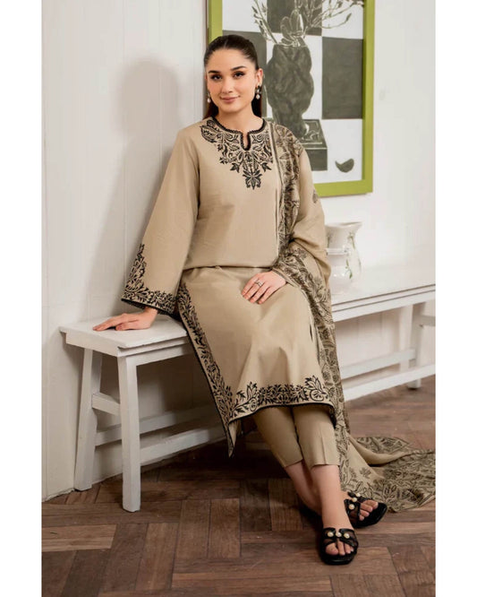 ZARA SHAHJAHAN LAWN UNSTITCHED EMB 3PC - City Cloth House