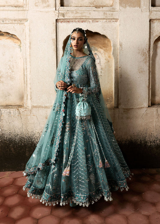 HUSSAIN REHAR ORGANZA UNSTITCHED EMB NAGMA MAXI