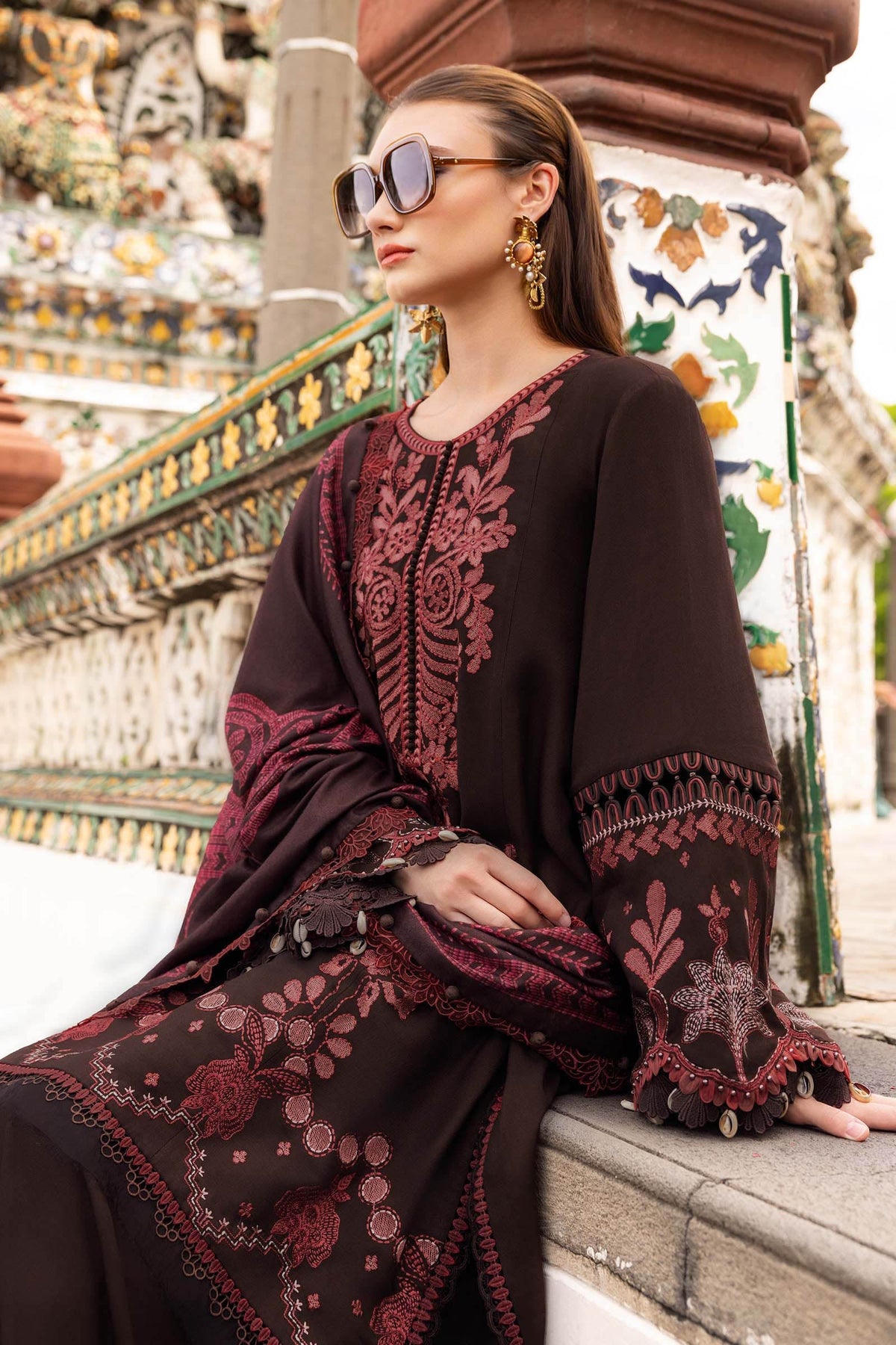Zaibaish | Emb Unstitched Dhanak 3pc