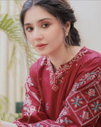 SAPPHIRE LINEN LUXURY UNSTITCHED EMB 2PC - City Cloth House