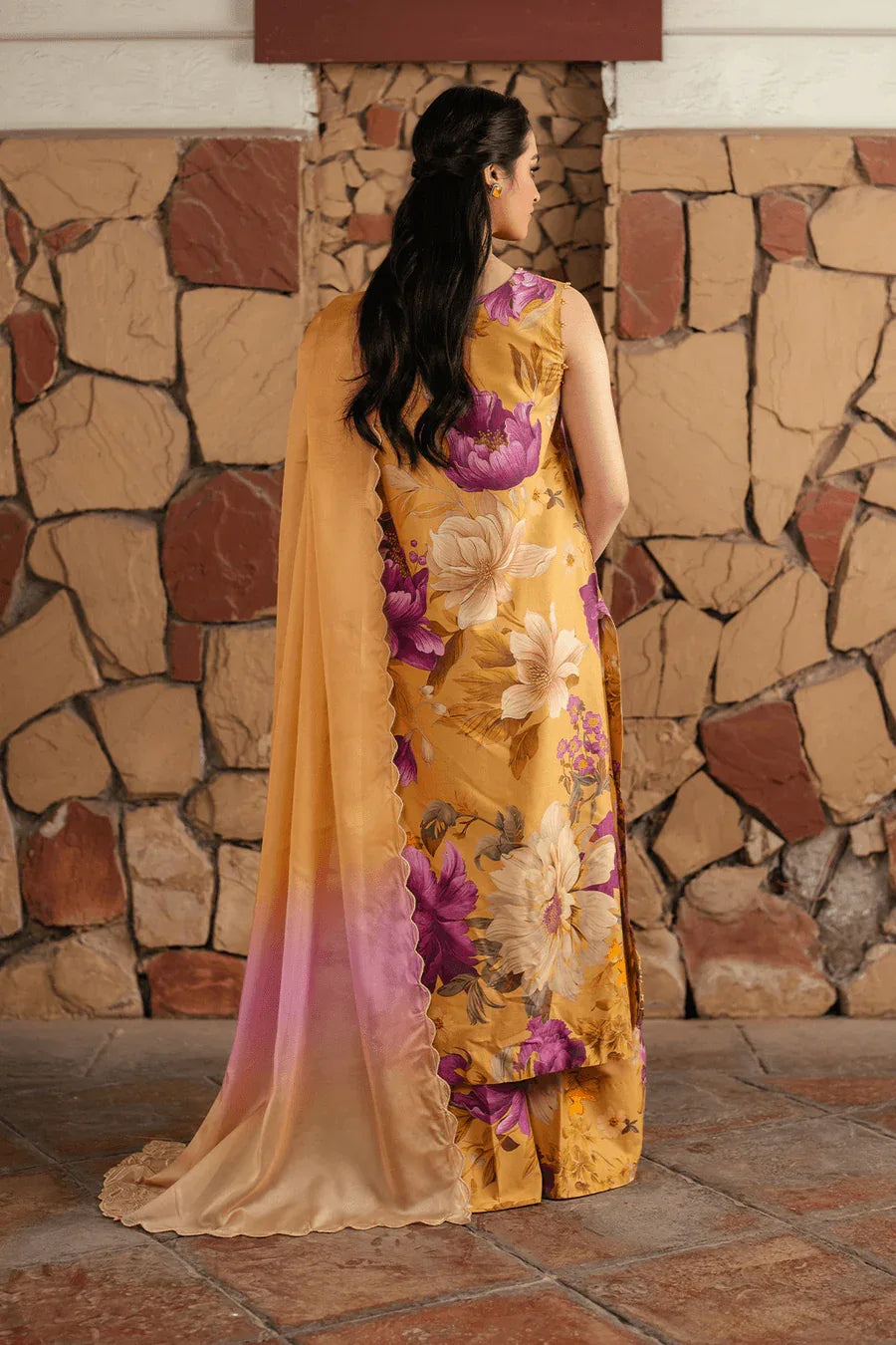 BAROQUE LAWN PRINTED UNSTICH 3PC - City Cloth House