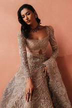 MARYAM HUSSAIN ORGANZA UNSTITCHED EMB CATHERINE SUIT - City Cloth House