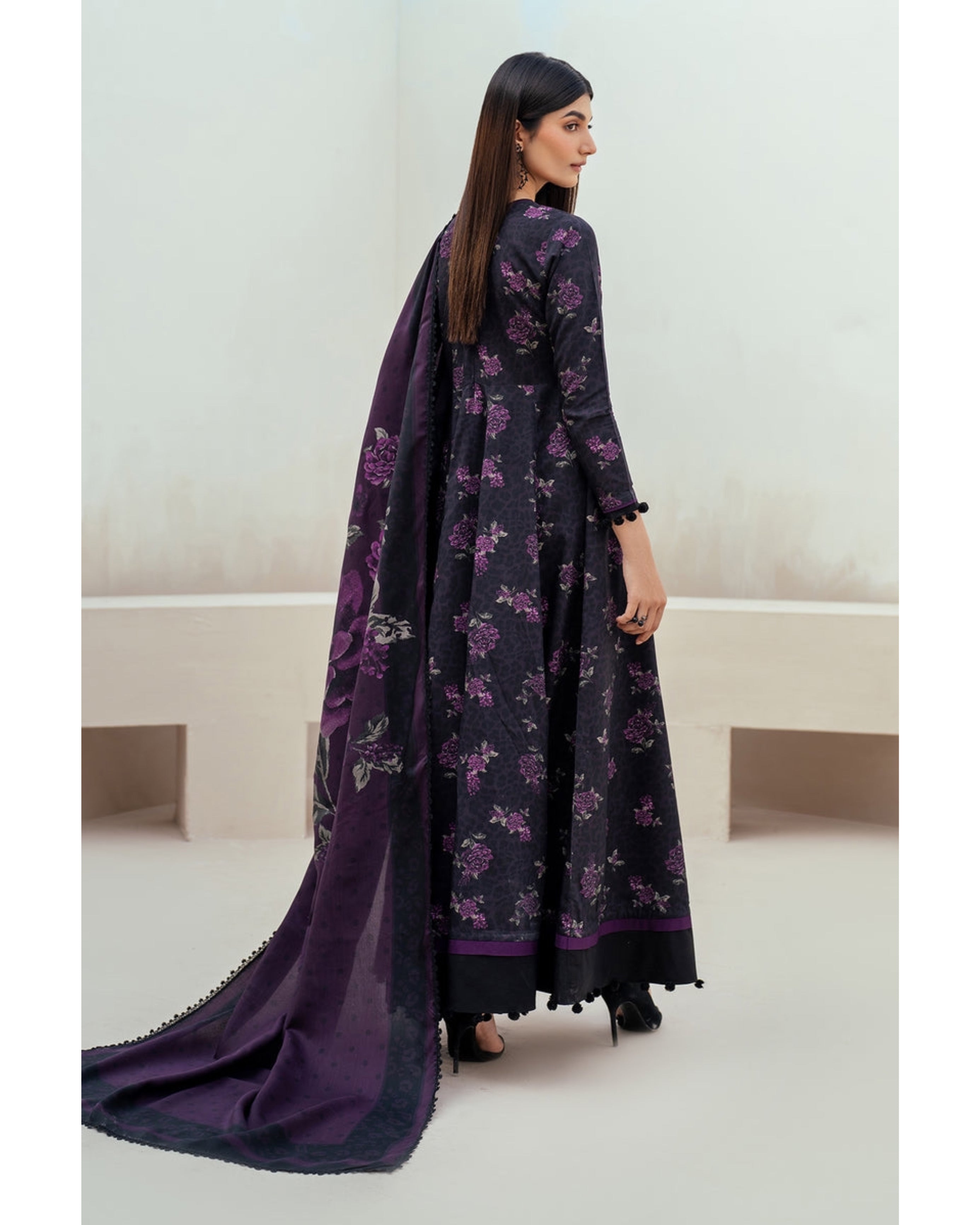 BAROQUE LAWN PRINTED UNSTICH 3PC