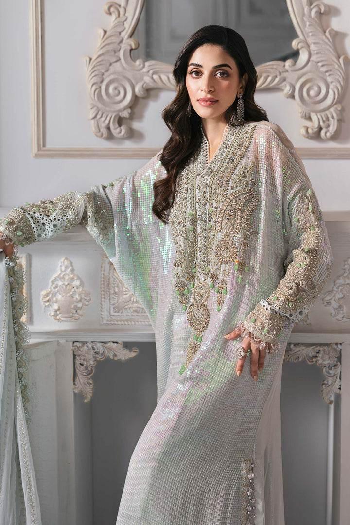 MARIA.B CHIFFON UNSTITCHED EMB SUIT (BD-30-D5) - City Cloth House