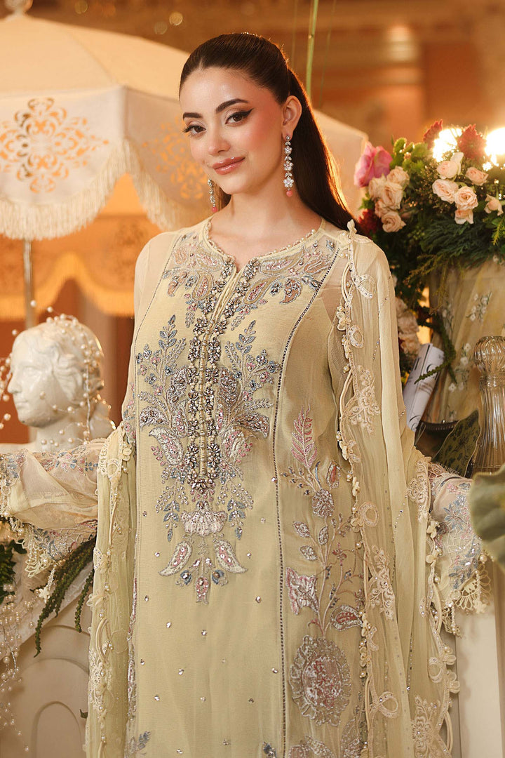MARIA.B CHIFFON UNSTITCHED EMB D-8 SUIT