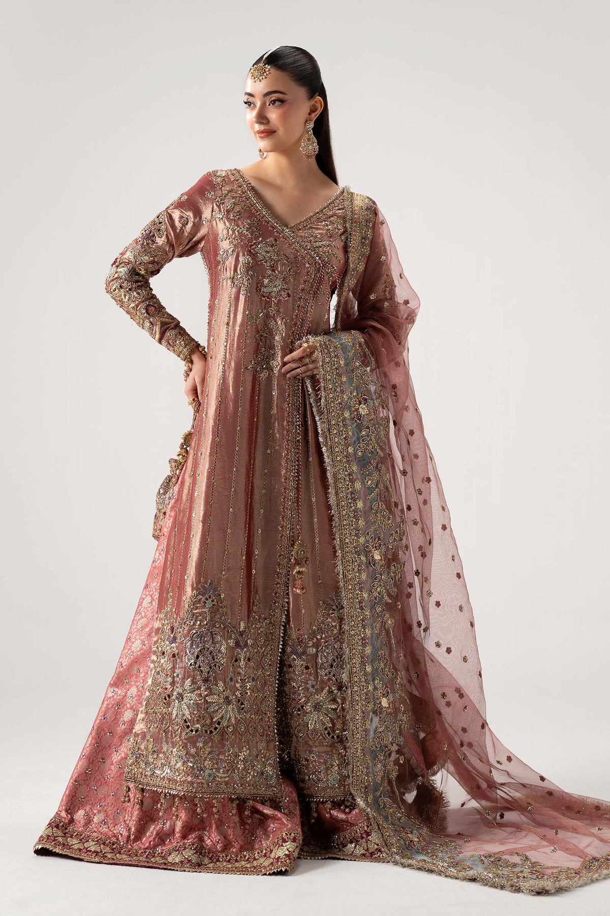 MARIA.B TISSUE NET UNSTITCHED EMB SUIT