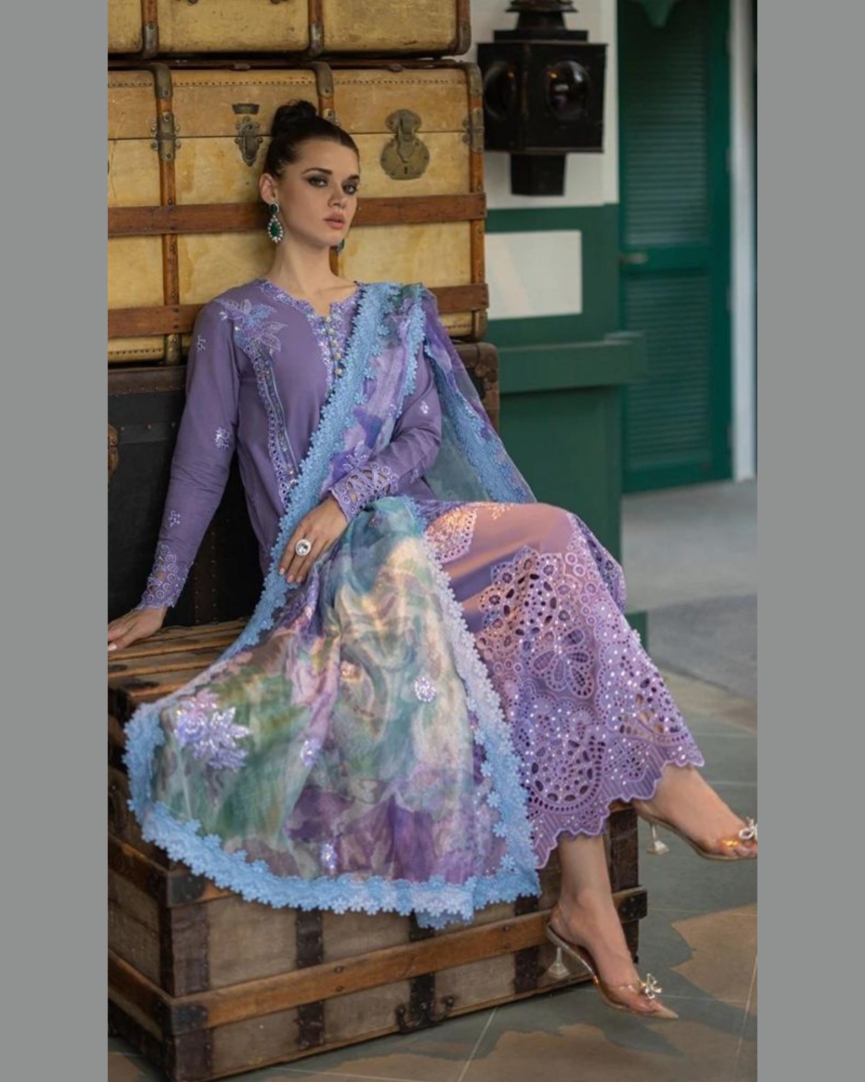 MUSHQ LAWN UNSTITCHED EMB 3PC