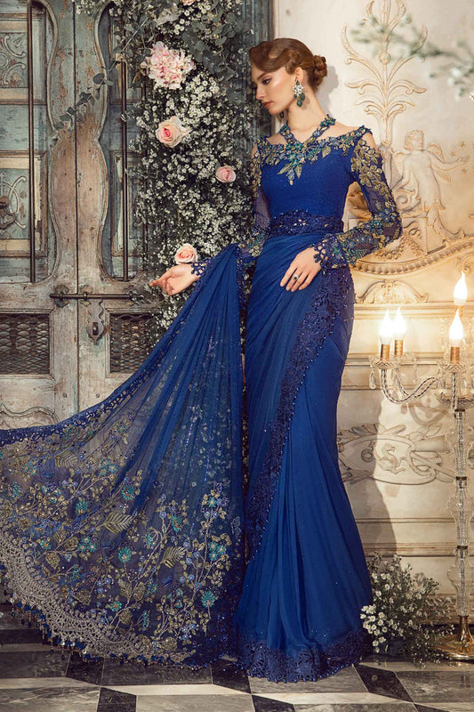 MARIA.B CHIFFON UNSTITCHED EMB D-4 SAREE