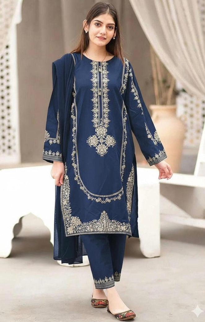 Afreen | Emb Unstitched Lawn 2pc