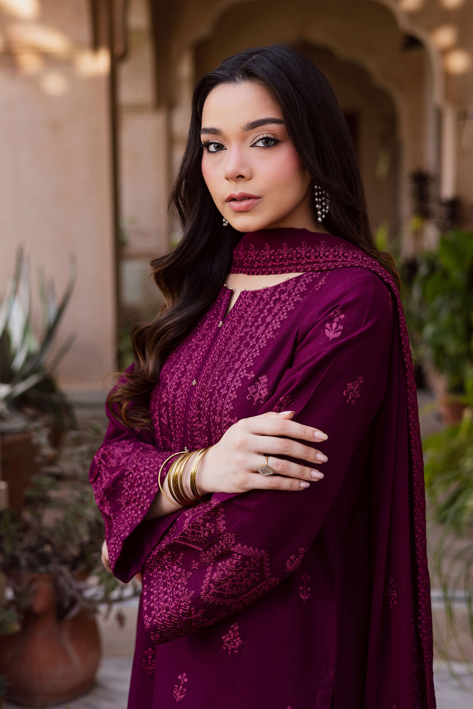Mehr | Emb Unstitched Dhanak 3pc