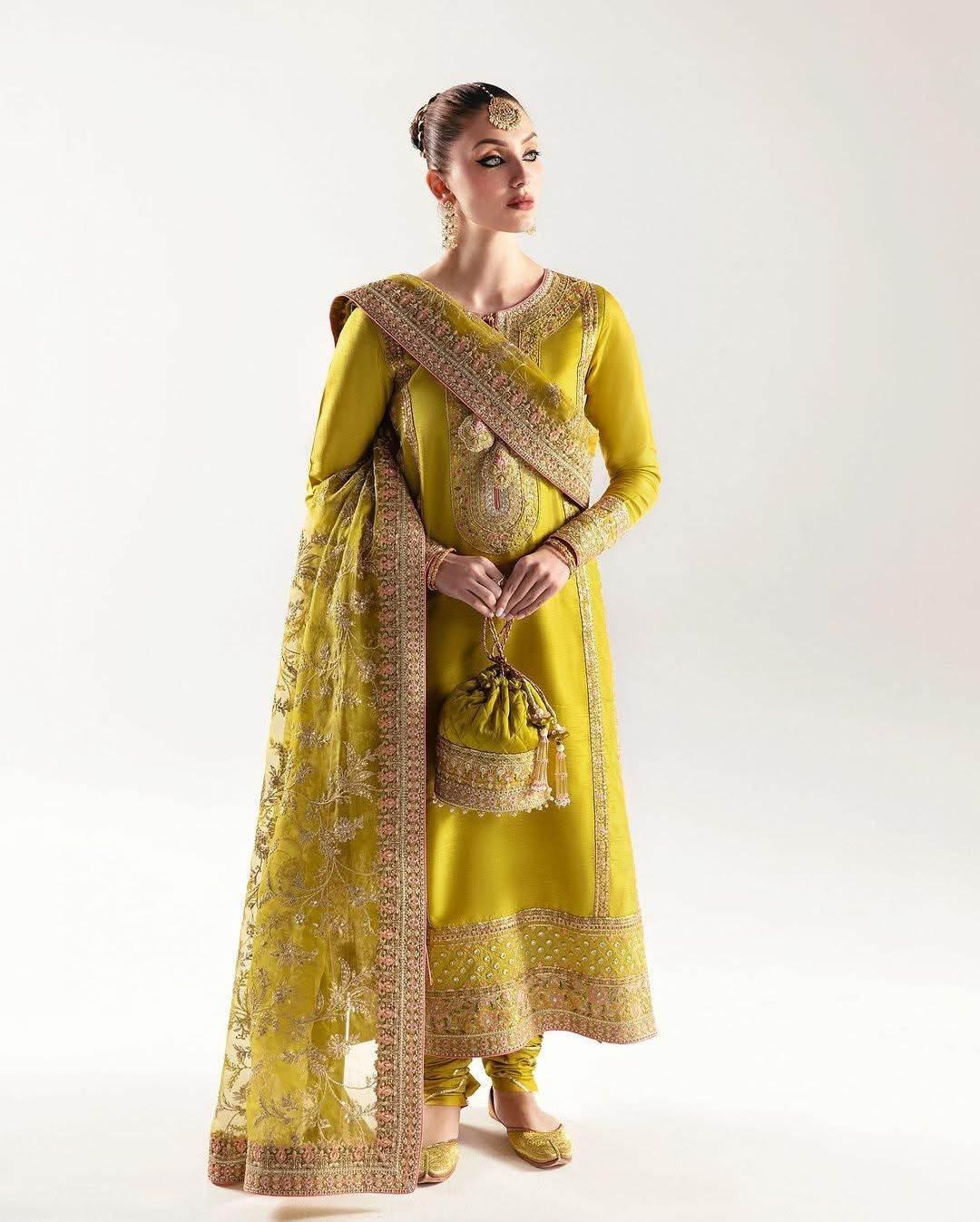 KANWAL MALIK RAW SILK UNSTITCHED EMB SUIT - City Cloth House