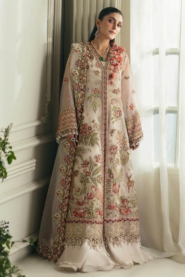 ELAN ORGANZA UNSTITCHED EMB SUIT BOTANICAL BLISS (EC-24-02) - City Cloth House
