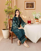 BATIK DHANAK PREMIUM UNSTITCHED EMB 2PC - City Cloth House