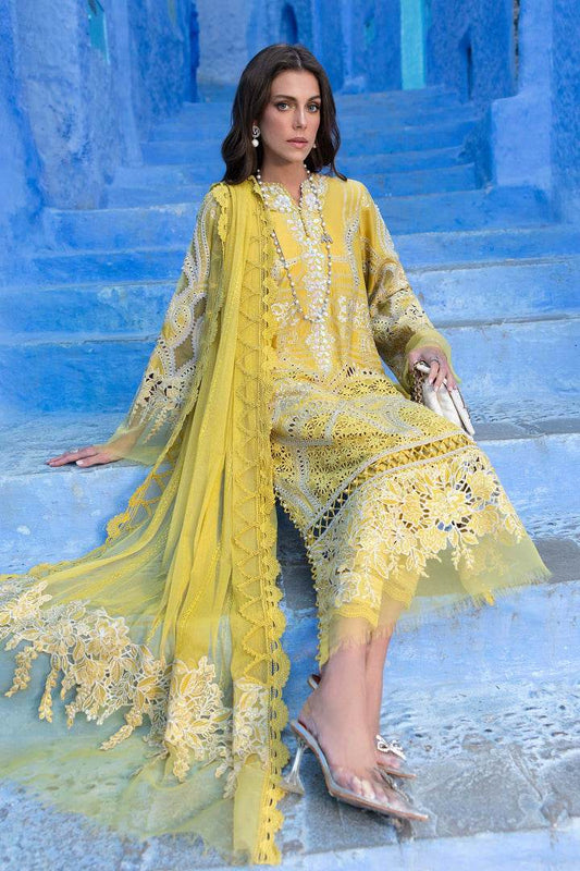 MARIA.B LAWN UNSTITCHED EMB 3PC - City Cloth House