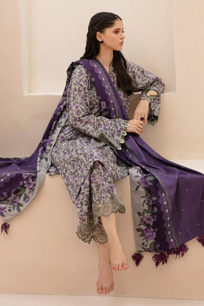 BAROQUE KARANDI PRINTED UNSTICHED 3PC