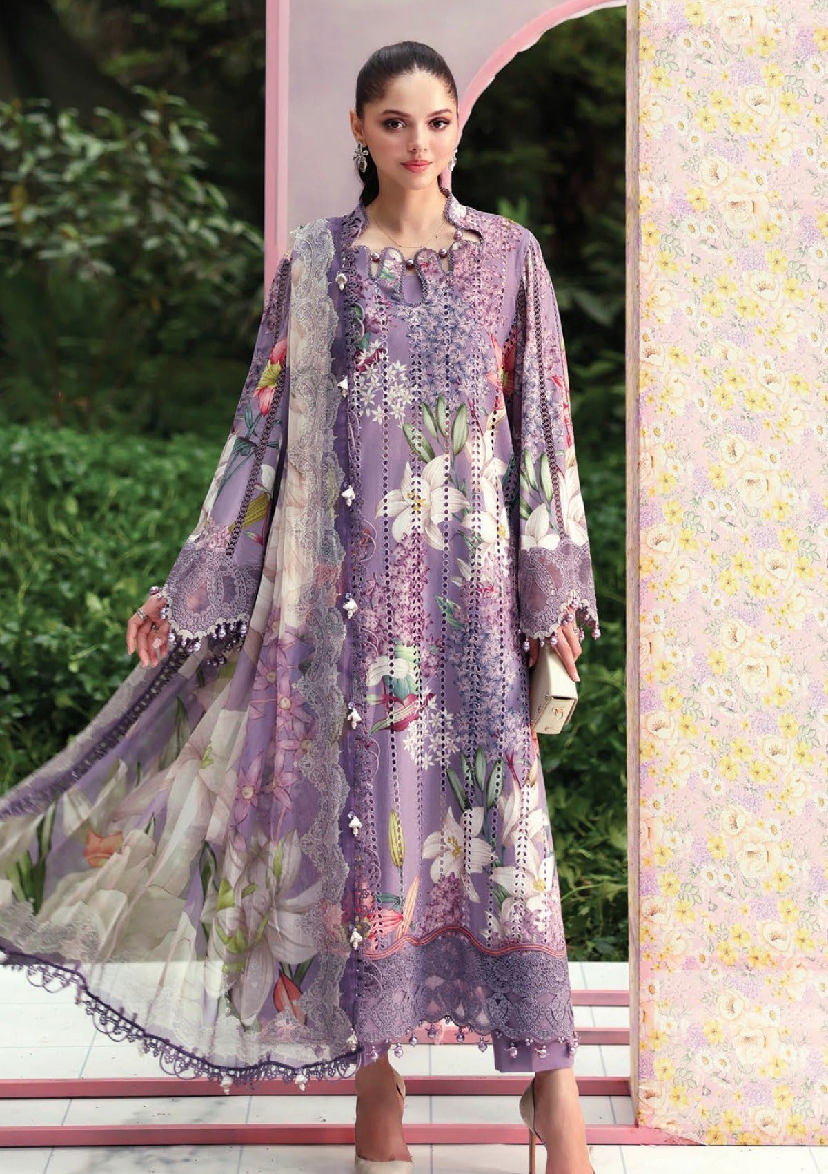 Poshaak | Emb Unstitched Lawn 3pc
