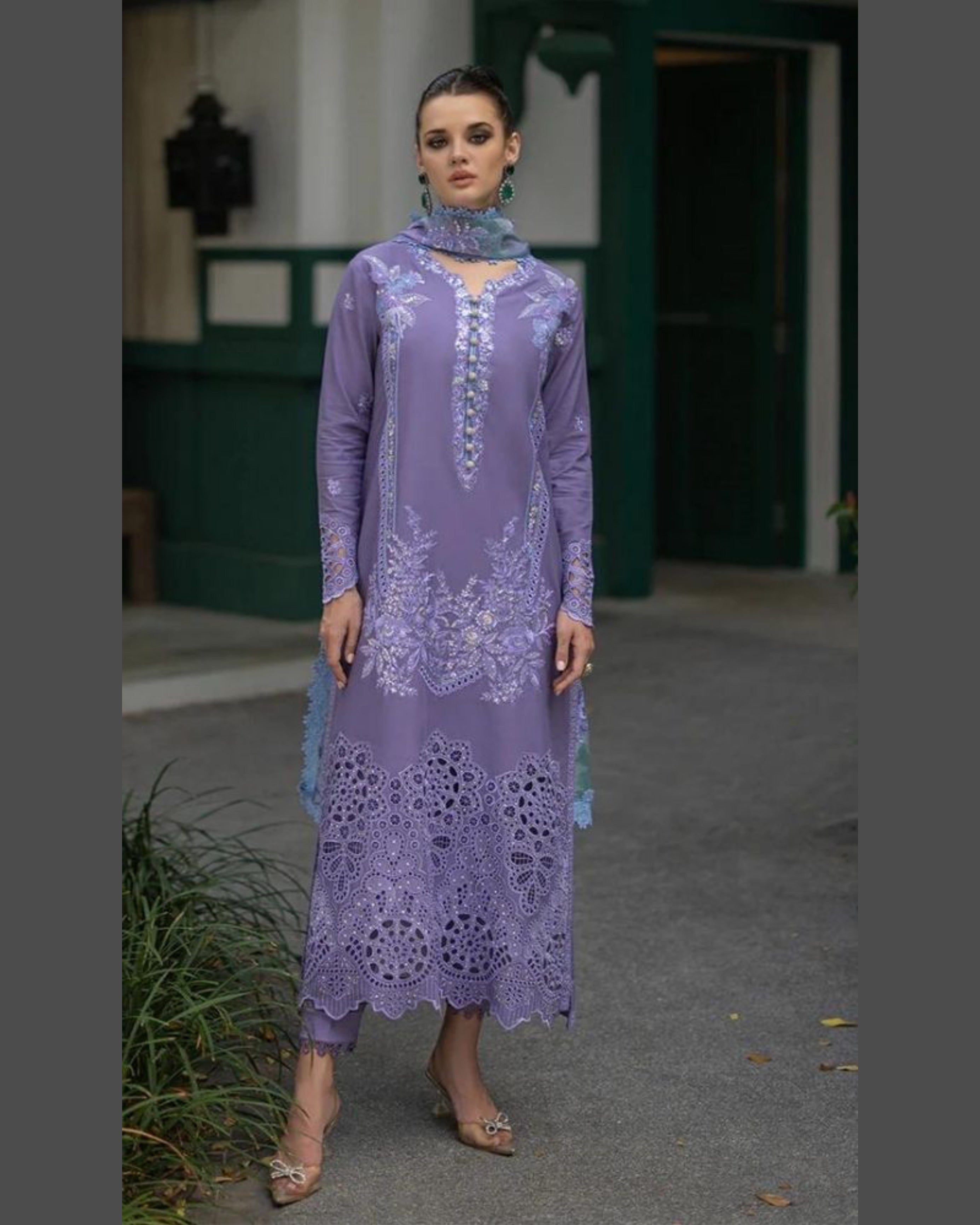 MUSHQ LAWN UNSTITCHED EMB 3PC