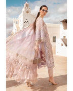 MARIA.B LAWN LUXURY UNSTITCHED EMB 3PC ROSE PINK - City Cloth House