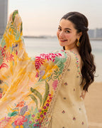 FAIZA SAQLAIN LAWN LUXURY UNSTITCHED MERJEM EMB 3PC