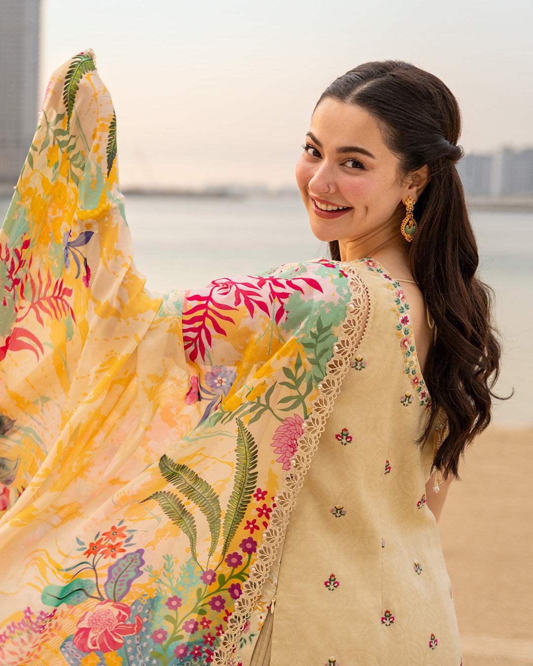 FAIZA SAQLAIN LAWN LUXURY UNSTITCHED MERJEM EMB 3PC