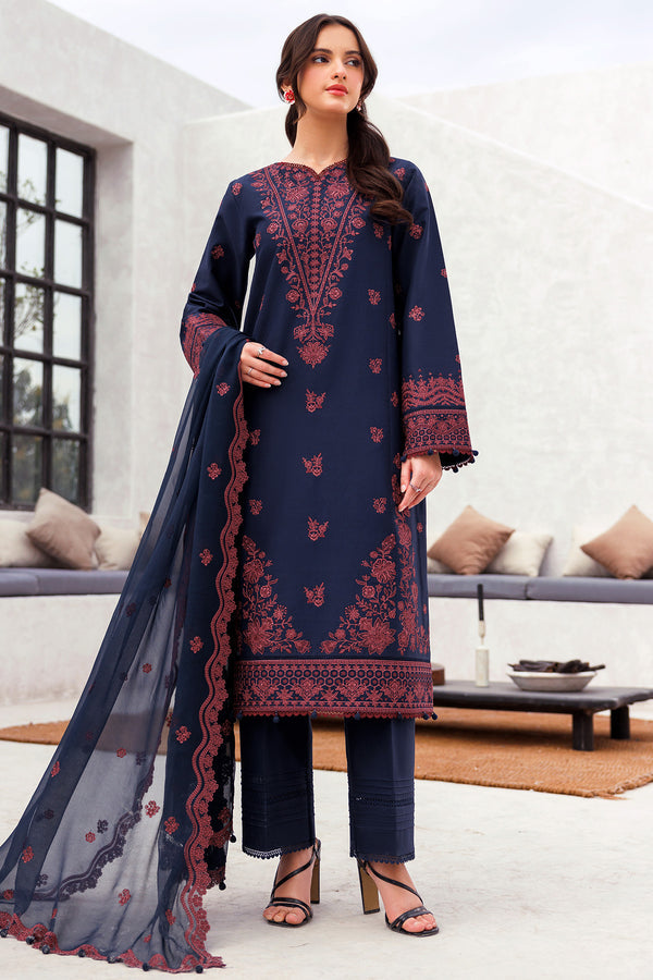 FARASHA LAWN PREMIUM UNSTITCHED EMB 3PC