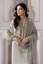 MARIA.B CHIFFON UNSTITCHED EMB SUIT (BD-30-D5) - City Cloth House