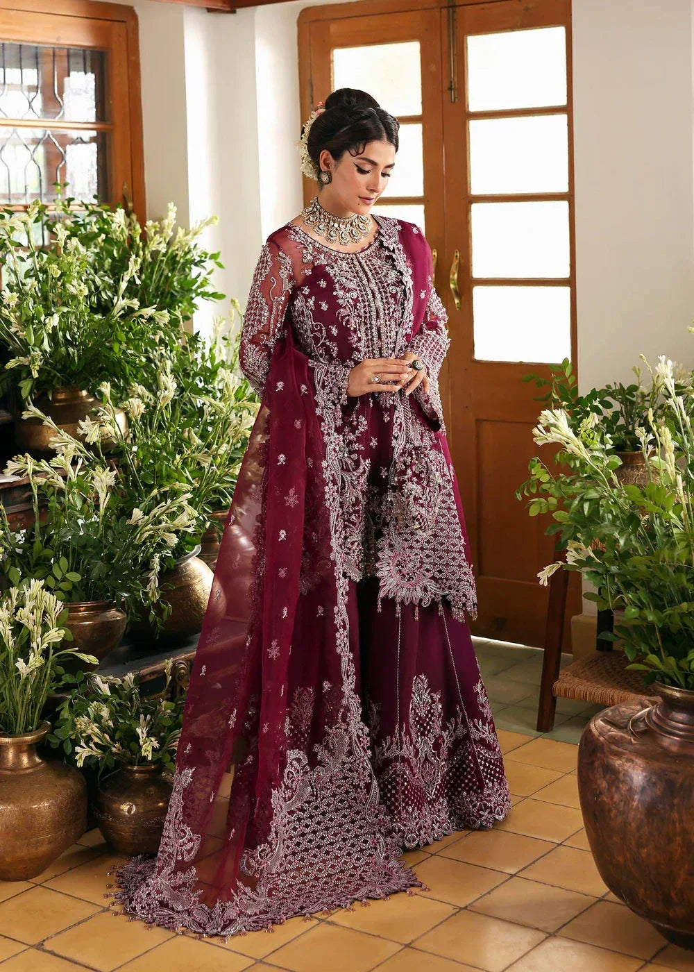 KANWAL MALIK ORGANZA UNSTITCHED EMB SAFIYA SUIT - City Cloth House