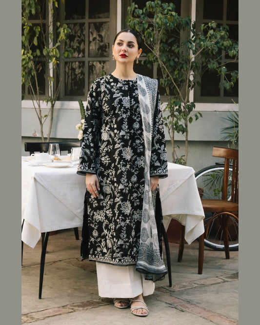 ZARA SHAHJAHAN LAWN UNSTITCHED EMB 3PC - City Cloth House