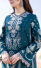 QALAMKAR LAWN PREMIUM UNSTITCHED EMB 3PC