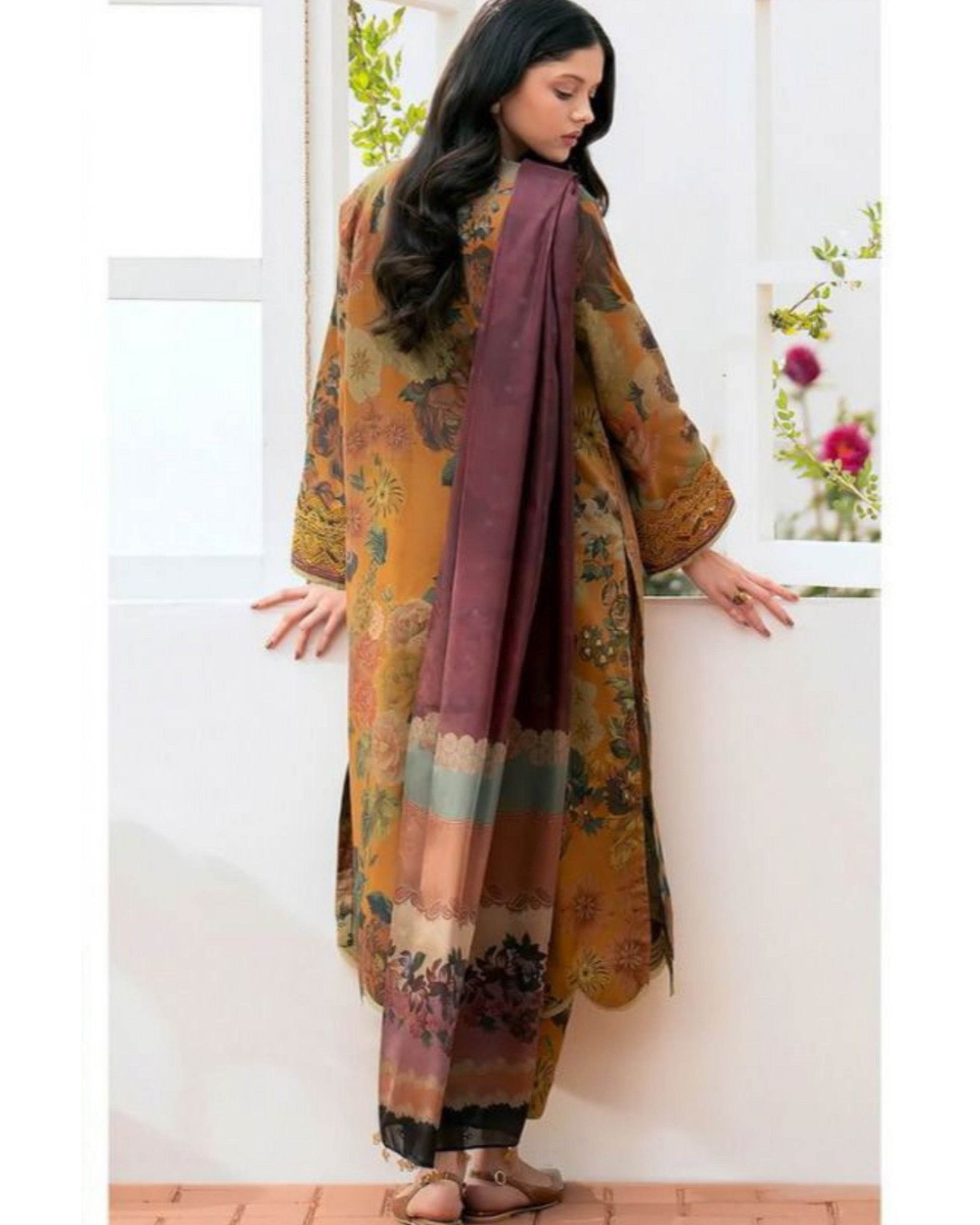 CHARIZMA LAWN PRINTED UNSTICH 3PC - City Cloth House