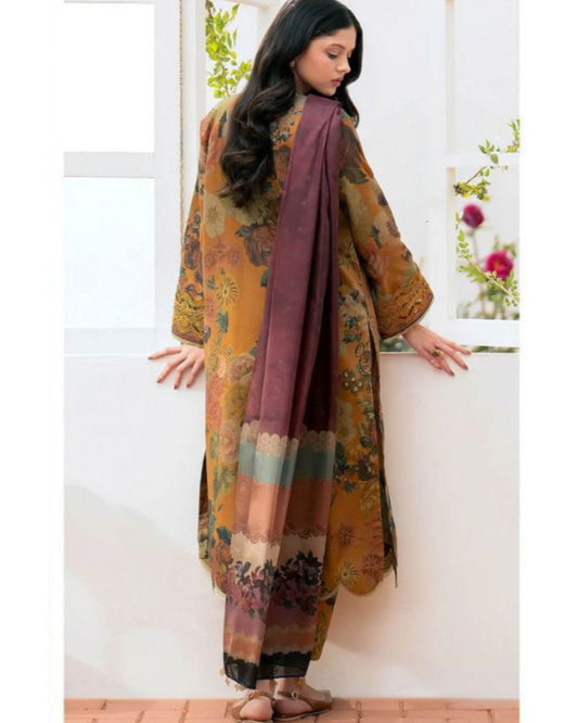CHARIZMA LAWN PRINTED UNSTICH 3PC - City Cloth House
