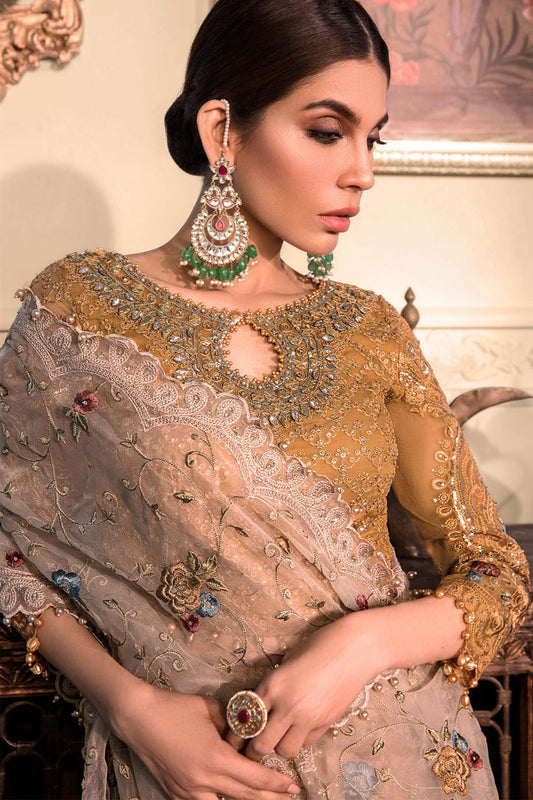 MARIA.B CHIFFON UNSTITCHED EMB SUIT