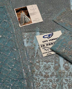 FAIZA SAQLAIN NET UNSTITCHED EMB MAXI - City Cloth House