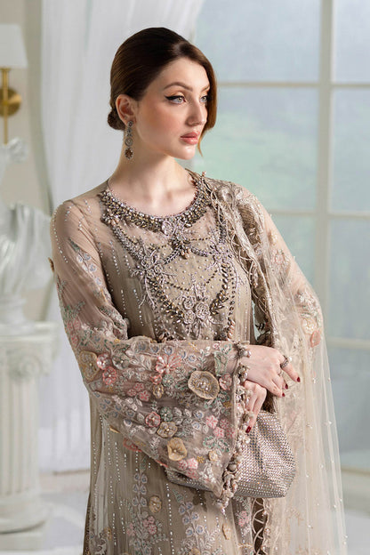 MARIA.B ORGANZA UNSTITCHED EMB D-7 MAXI
