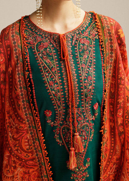 HUSSAIN REHAR DHANAK UNSTITCHED EMB 3PC