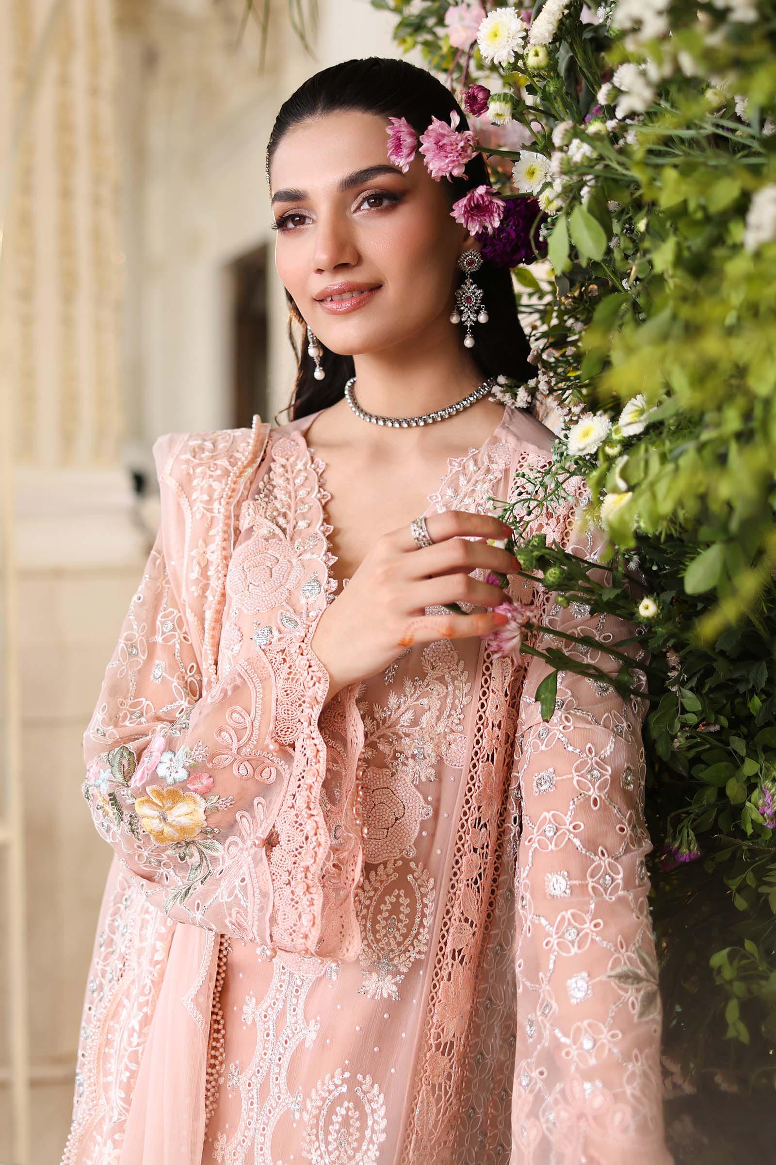 MARIA.B CHIFFON UNSTITCHED EMB D-4 SUIT