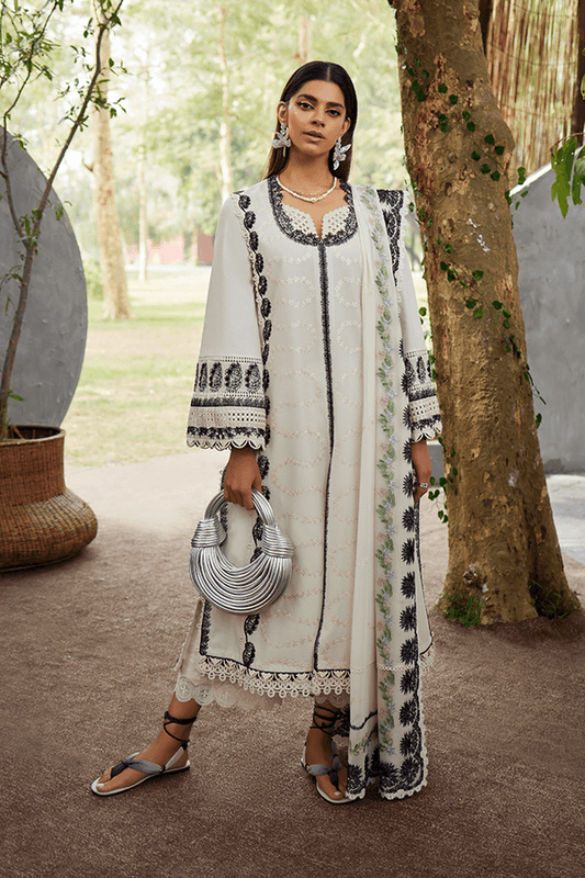 SUFFUSE LAWN LUXURY UNSTITCH EMB 3PC MEENAH (SU-02) - City Cloth House