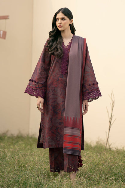 BAROQUE DHANAK PRINTED UNSTICHED 3PC