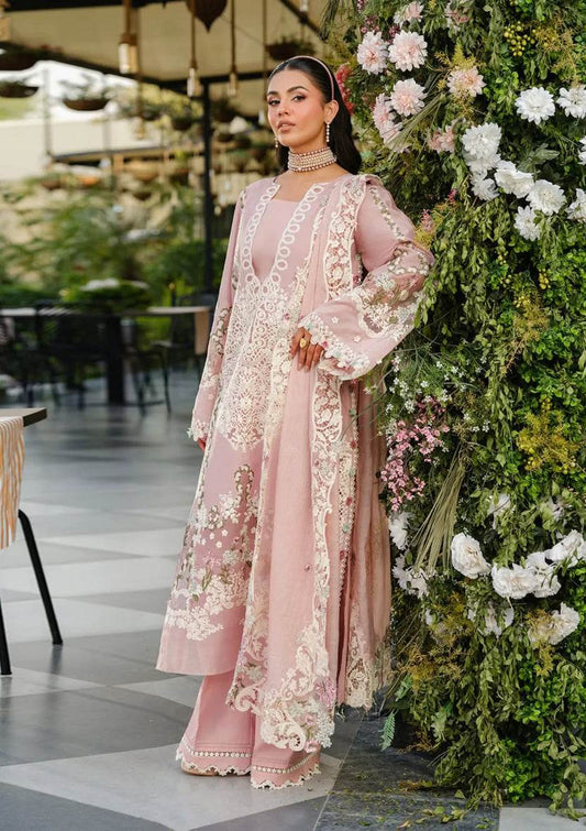 ELAF LAWN UNSTITCH EMB 3PC OH MY ROSE ELH-3B - City Cloth House