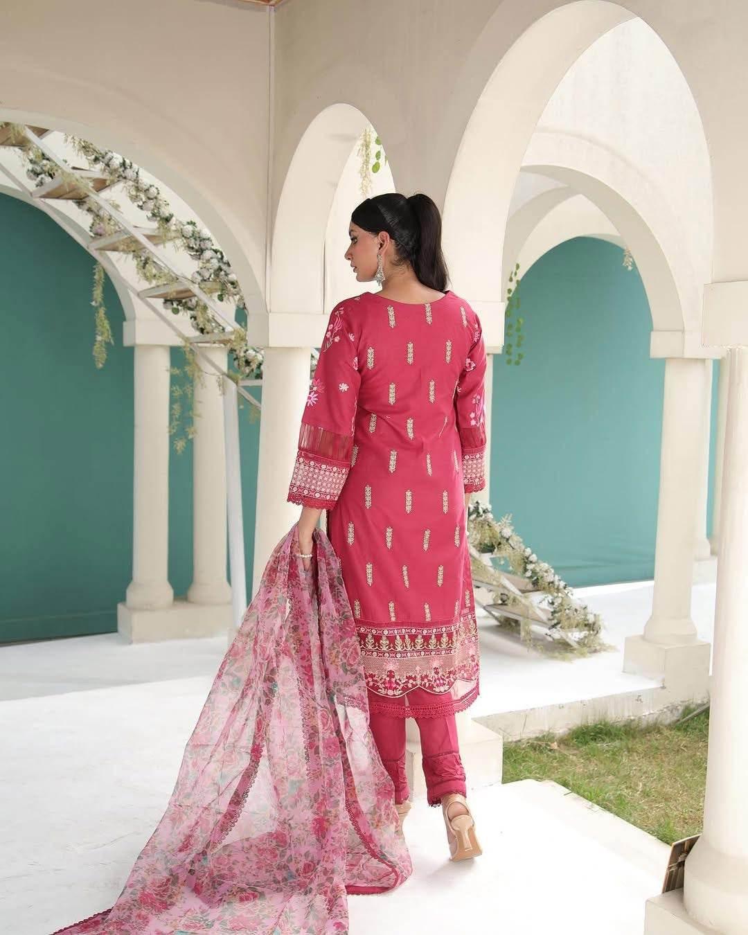 AZALIA LAWN UNSTITCHED EMB 3PC - City Cloth House