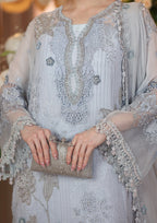 MARIA.B CHIFFON UNSTITCHED EMB D-6 SUIT